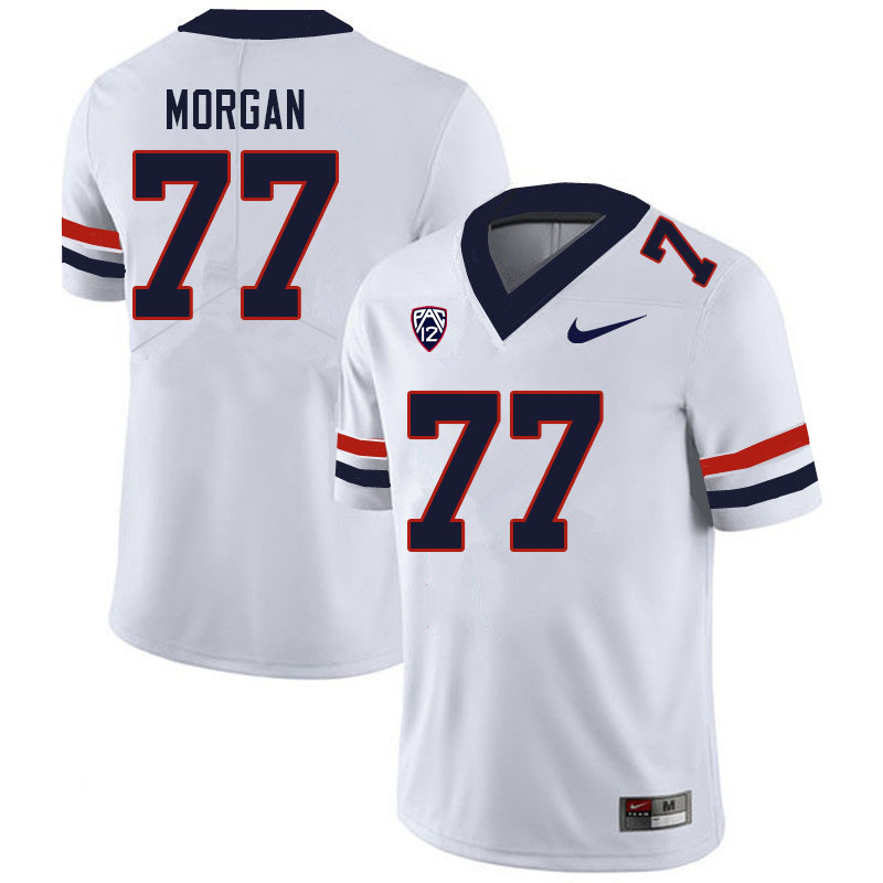 Men #77 Jordan Morgan Arizona Wildcats College Football Jerseys Sale-White - Click Image to Close